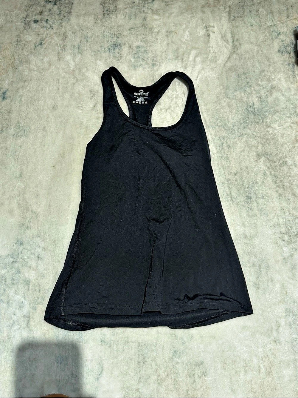 90 Degree by Reflex Power Flex Racerback Tank Top Black Large